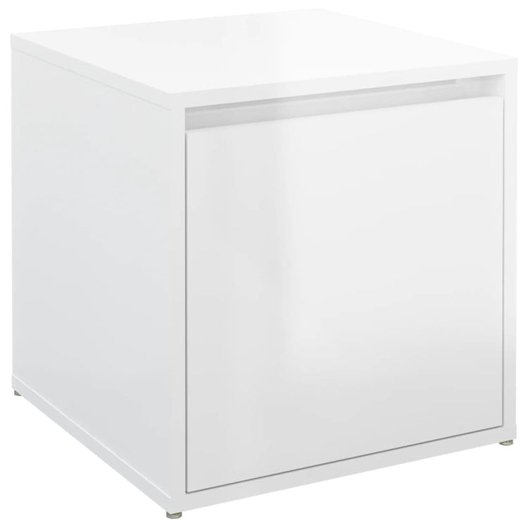 VIDAXL -Speicherbox mit Schublade 40,5 x 40 x 40 cm verarbeitetes Holz Hochglanz weiß