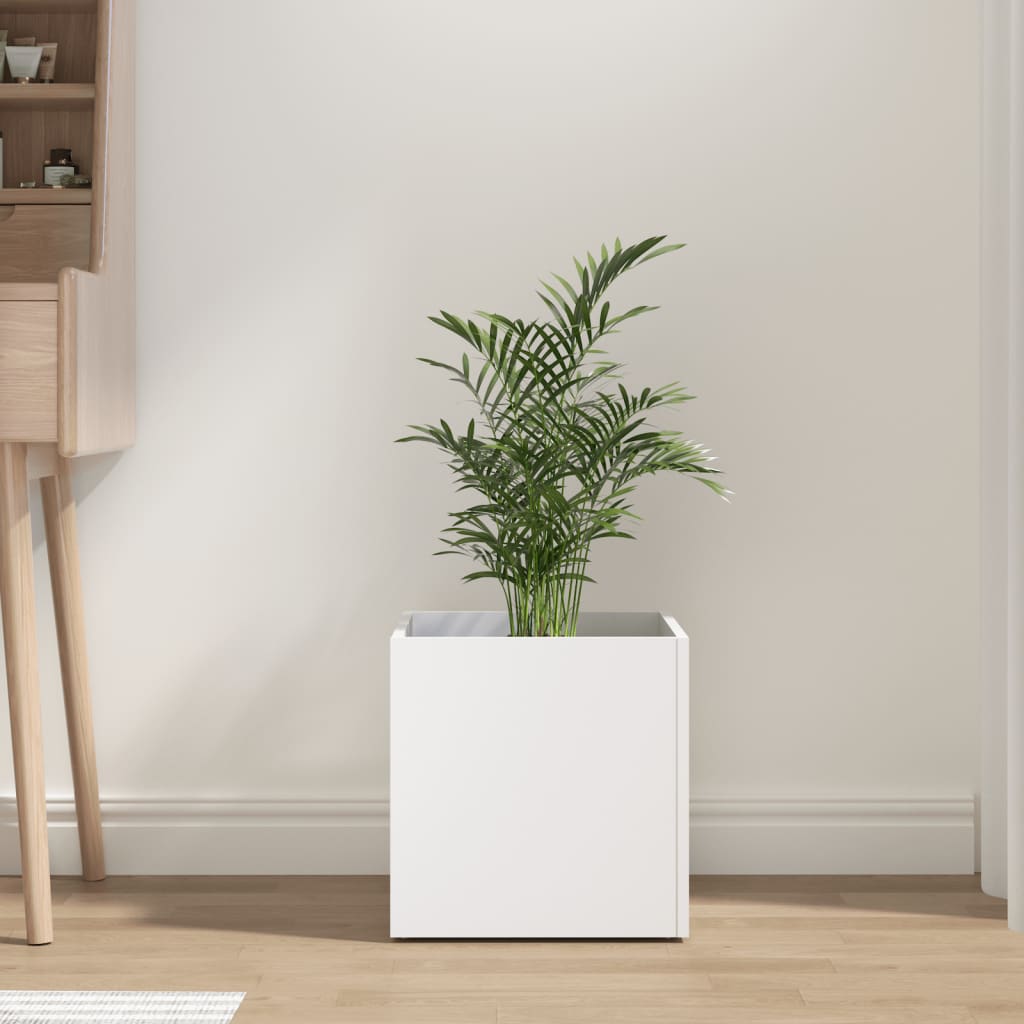 Vidaxl Pflanzer Big 40x40x40 cm verarbeitetes Holz weiß