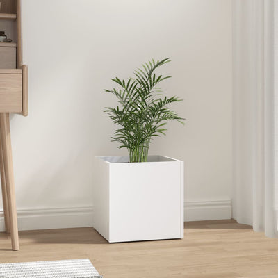 Vidaxl Pflanzer Big 40x40x40 cm verarbeitetes Holz weiß