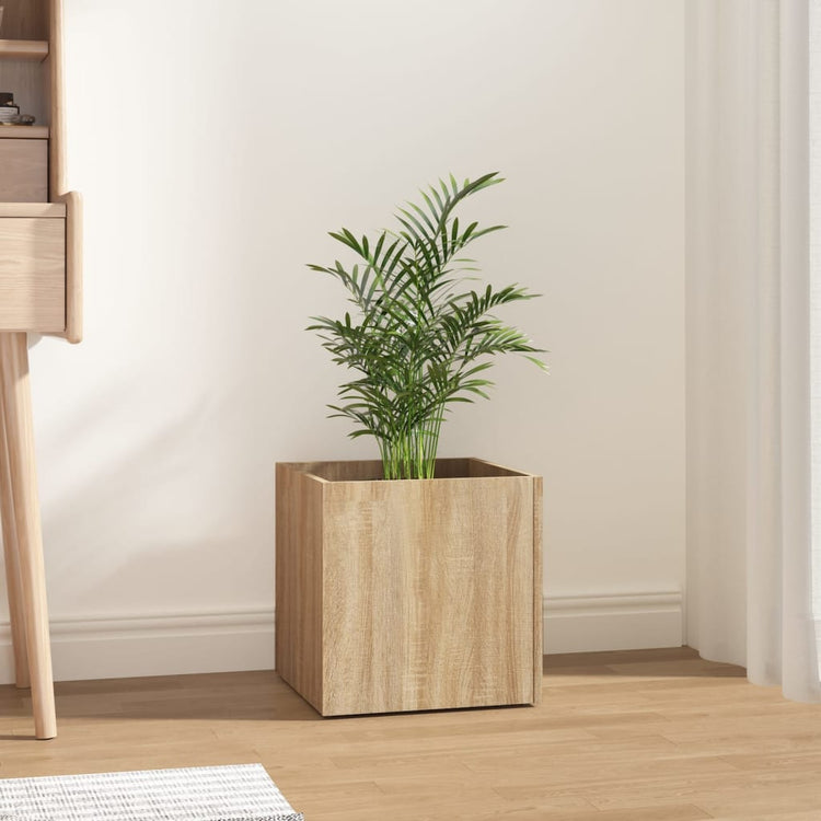 VIDAXL -Pflanzer Big 40x40x40 cm verarbeitetes Holz Sonoma Eiche