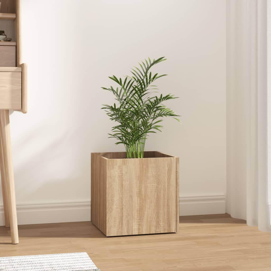 VIDAXL -Pflanzer Big 40x40x40 cm verarbeitetes Holz Sonoma Eiche
