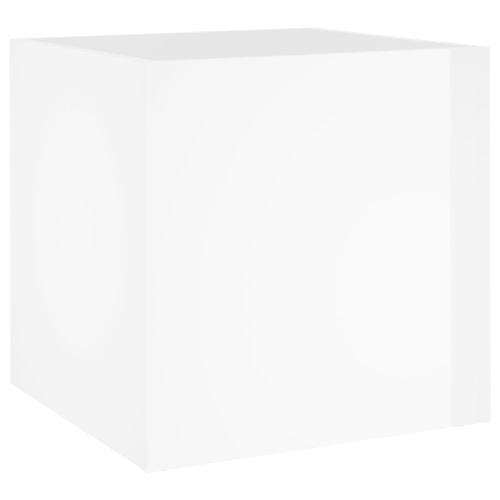 Vidaxl Pflanzer Big 40x40x40 cm verarbeitetes Holz Hochglanz weiß