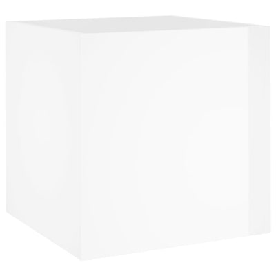 Vidaxl Pflanzer Big 40x40x40 cm verarbeitetes Holz Hochglanz weiß