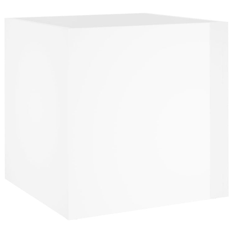 Vidaxl Pflanzer Big 40x40x40 cm verarbeitetes Holz Hochglanz weiß