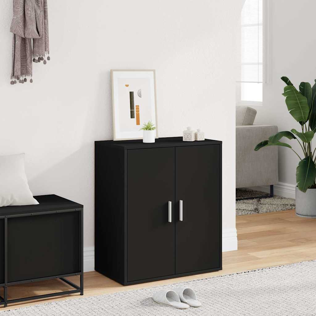 Vidaxl Schuhschrank 60x35x70 cm propertiertes Holzschwarz