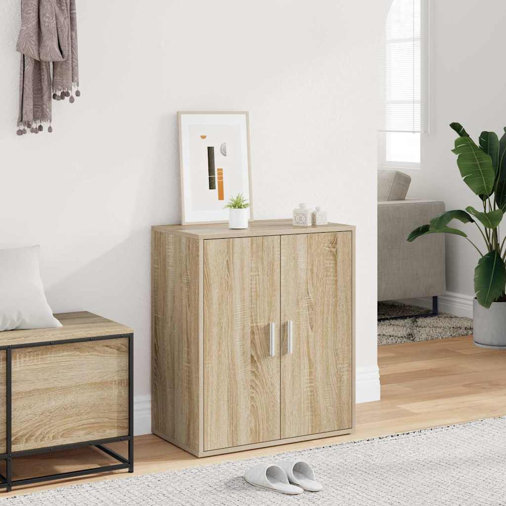 Vidaxl Schuhschrank 60x35x70 cm Propertiertes Holz Sonoma Eiche gefärbt