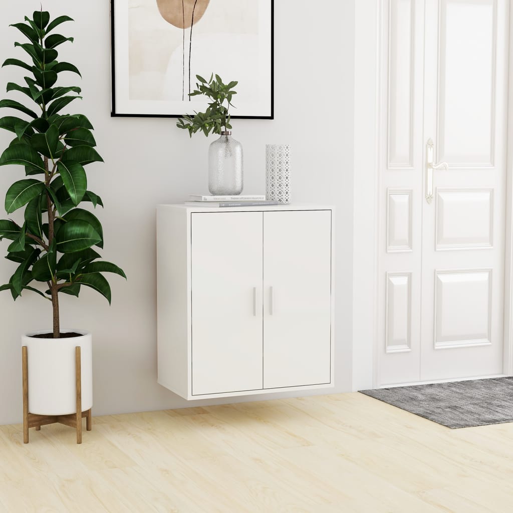 Vidaxl Schuhschrank 60x35x70 cm propertiertes Holz Hochglanz weiß