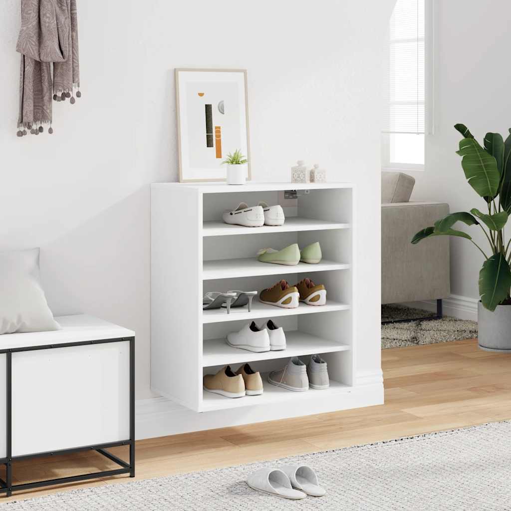 Vidaxl Schuhschrank 60x35x70 cm verarbeitetes Holz weiß
