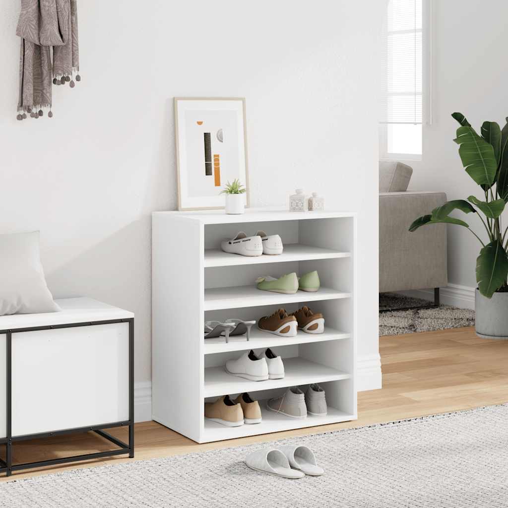 Vidaxl Schuhschrank 60x35x70 cm verarbeitetes Holz weiß