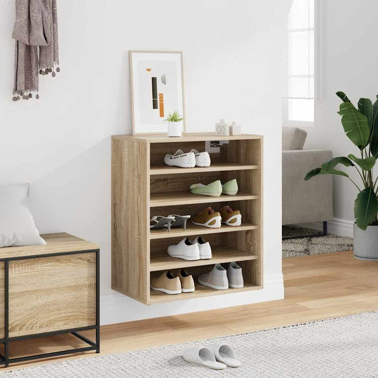 Vidaxl Schuhschrank 60x35x70 cm Propertiertes Holz Sonoma Eiche gefärbt