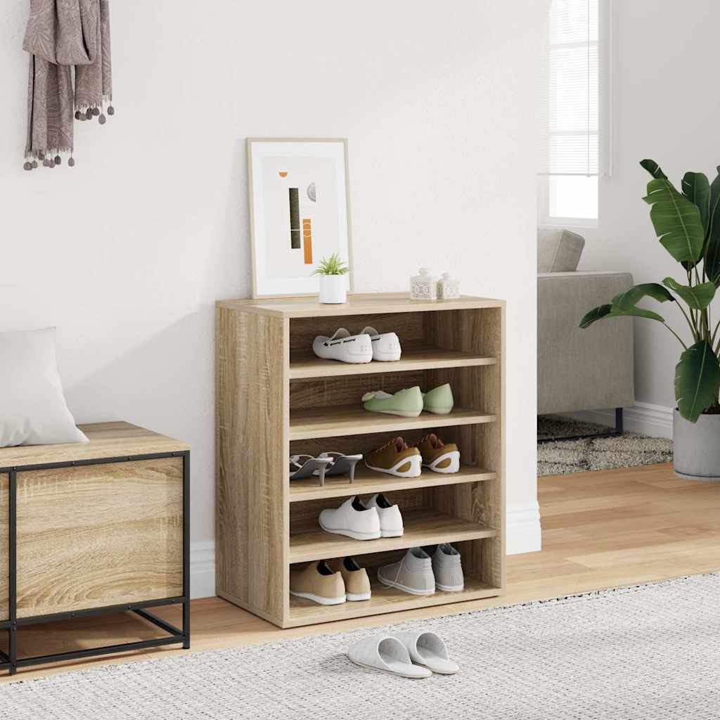 Vidaxl Schuhschrank 60x35x70 cm Propertiertes Holz Sonoma Eiche gefärbt