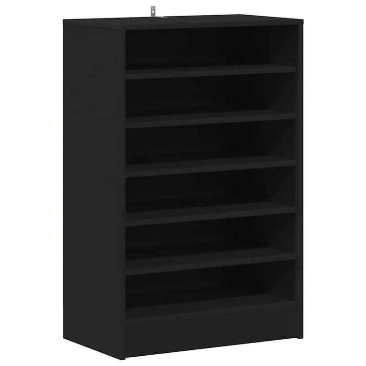 Vidaxl Schuhschrank 60x35x92 cm propertiertes Holzschwarz