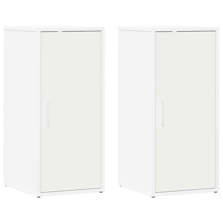 Vidaxl -Schuhschränke 2 PCs 32x35x70 cm verarbeitetes Holz weiß