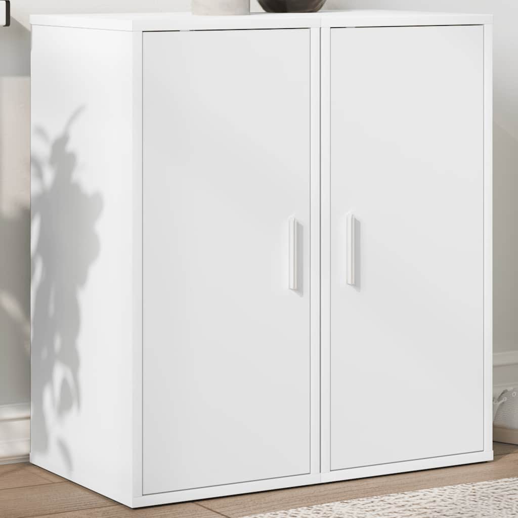 Vidaxl -Schuhschränke 2 PCs 32x35x70 cm verarbeitetes Holz weiß