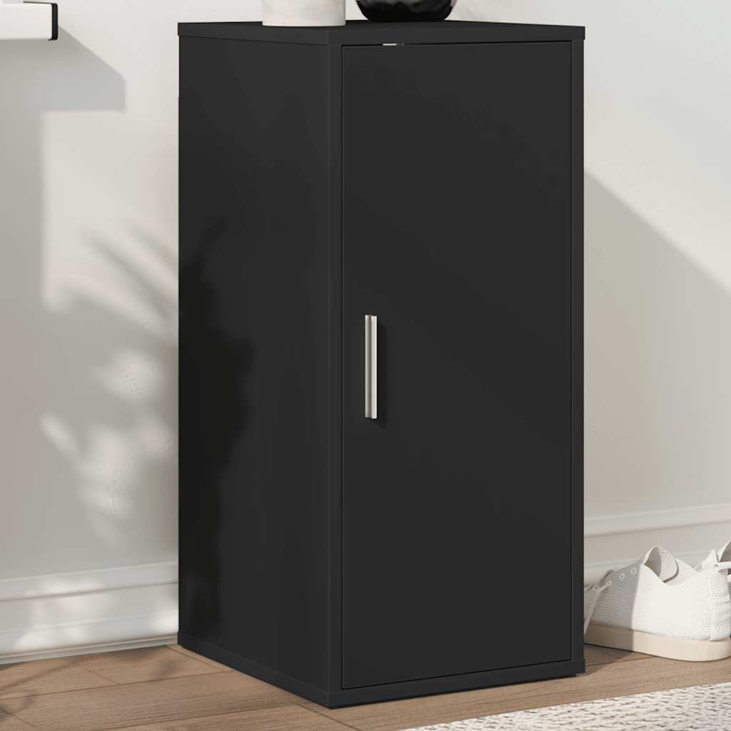Vidaxl Schuhschrank 32x35x70 cm propertiertes Holzschwarz