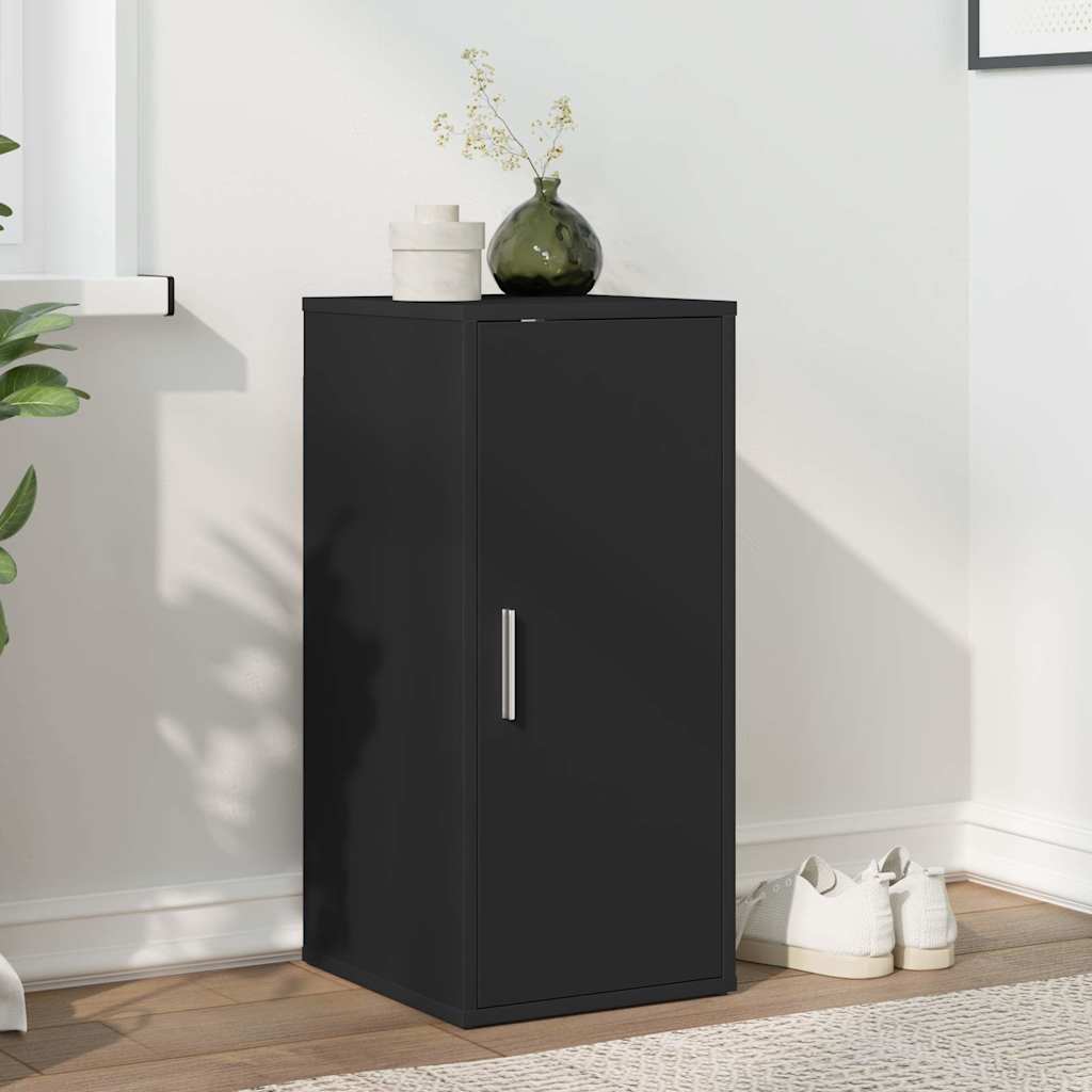 Vidaxl Schuhschrank 32x35x70 cm propertiertes Holzschwarz