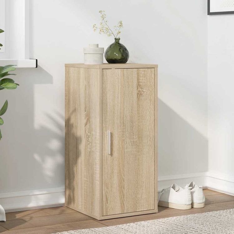 VIDAXL -Schuhschrank 32x35x70 cm Spanplatten Sonoma Eiche farbig