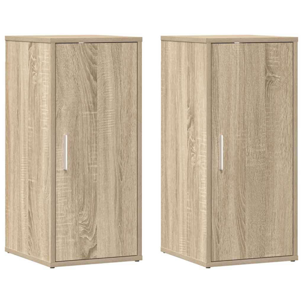 VIDAXL -Schuhschränke 2 PCs 32x35x70 cm Spanplatte Sonoma Eich