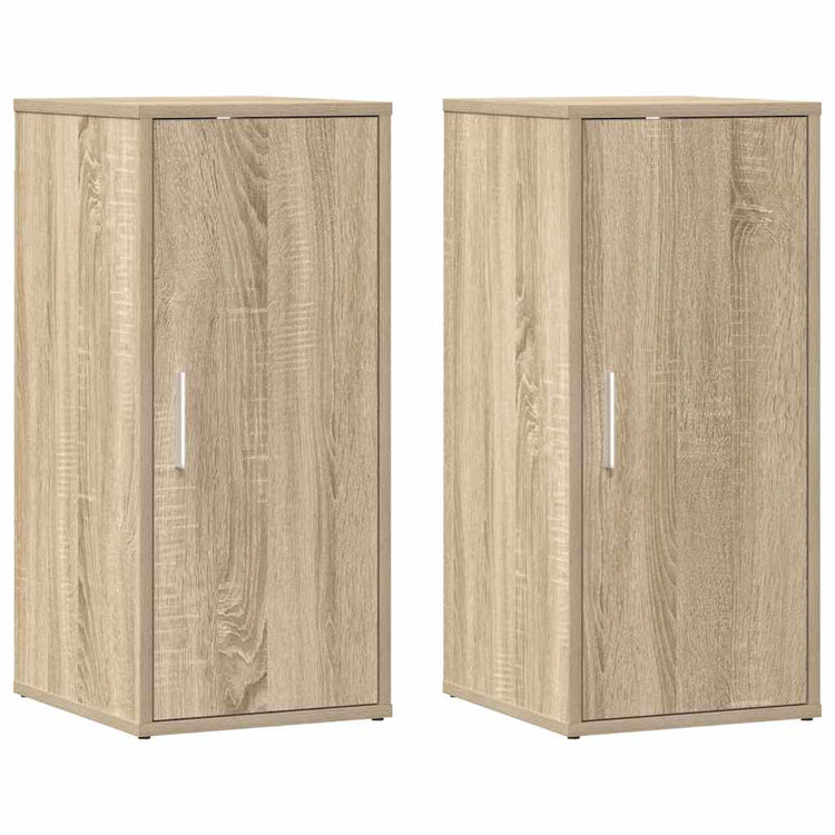 VIDAXL -Schuhschränke 2 PCs 32x35x70 cm Spanplatte Sonoma Eich