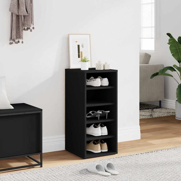 Vidaxl Schuhschrank 31,5x35x70 cm Spanplatte Schwarz