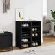 VIDAXL -Schuhschränke 2 PCs 31,5 x 35 x 70 cm verarbeitetes Holz schwarz