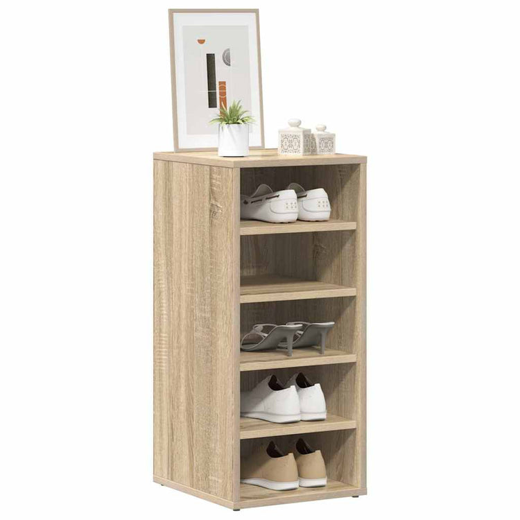 VIDAXL -Schuhschrank 31,5 x 35 x 70 cm propertiertes Holz Sonoma Eiche gefärbt