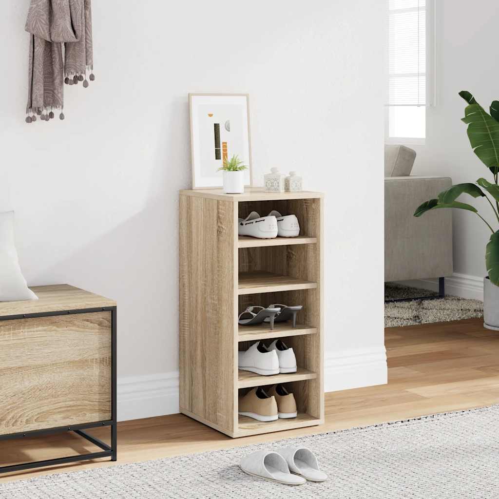 VIDAXL -Schuhschrank 31,5 x 35 x 70 cm propertiertes Holz Sonoma Eiche gefärbt
