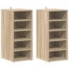 Vidaxl Schuhschränke 2 Stcs 31.5x35x70 cm Holz Sonoma Eiche Farbe