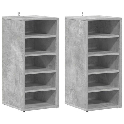 VIDAXL -Schuhschränke 2 PCs 31,5 x 35 x 70 cm verarbeiteter Holzbetonpreis