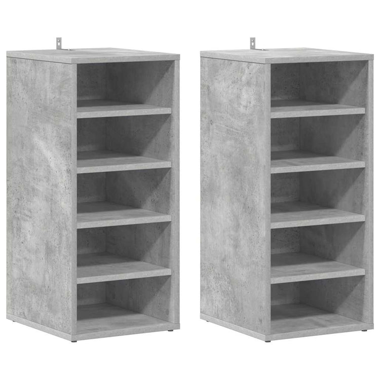 VIDAXL -Schuhschränke 2 PCs 31,5 x 35 x 70 cm verarbeiteter Holzbetonpreis