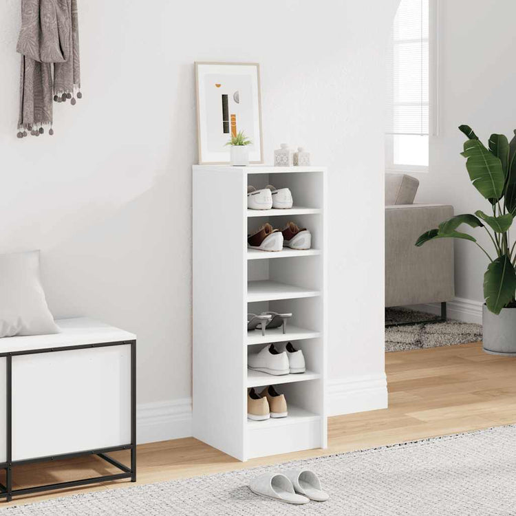 Vidaxl Schuhschrank 31,5 x 35 x 90 cm verarbeitetes Holz weiß
