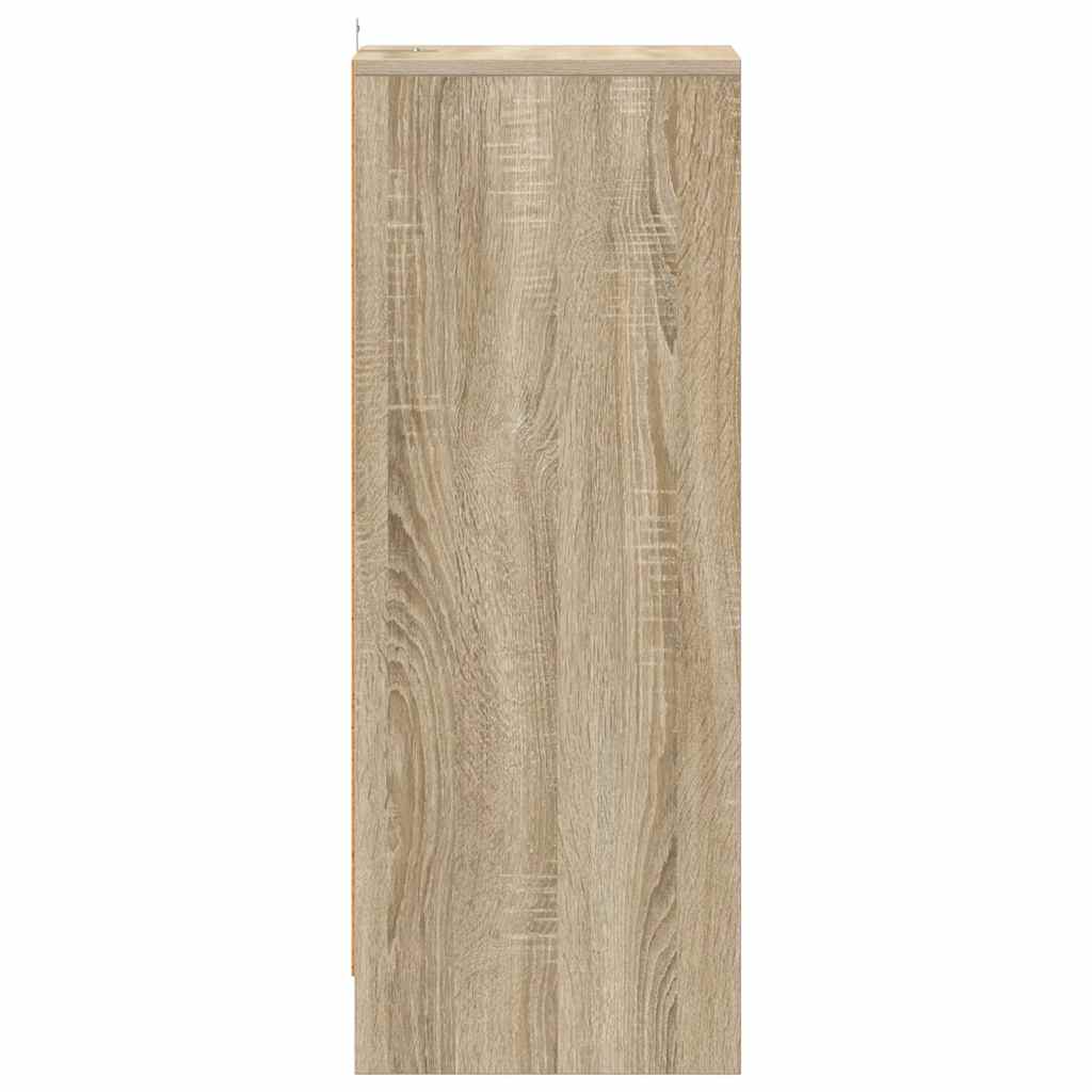 VIDAXL -Schuhschrank 31,5 x 35 x 90 cm propertiertes Holz Sonoma Eiche gefärbt
