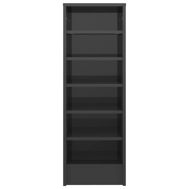 Vidaxl Schuhschrank 31,5 x 35 x 90 cm verarbeitetes Holz Hochglanzgrau