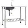 Vidaxl Camping Gutter Single Bowl mit Edelstahlhahn