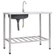 Vidaxl Camping Gutter Single Bowl mit Edelstahlhahn