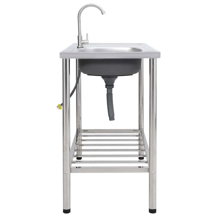 Vidaxl Camping Gutter Single Bowl mit Edelstahlhahn