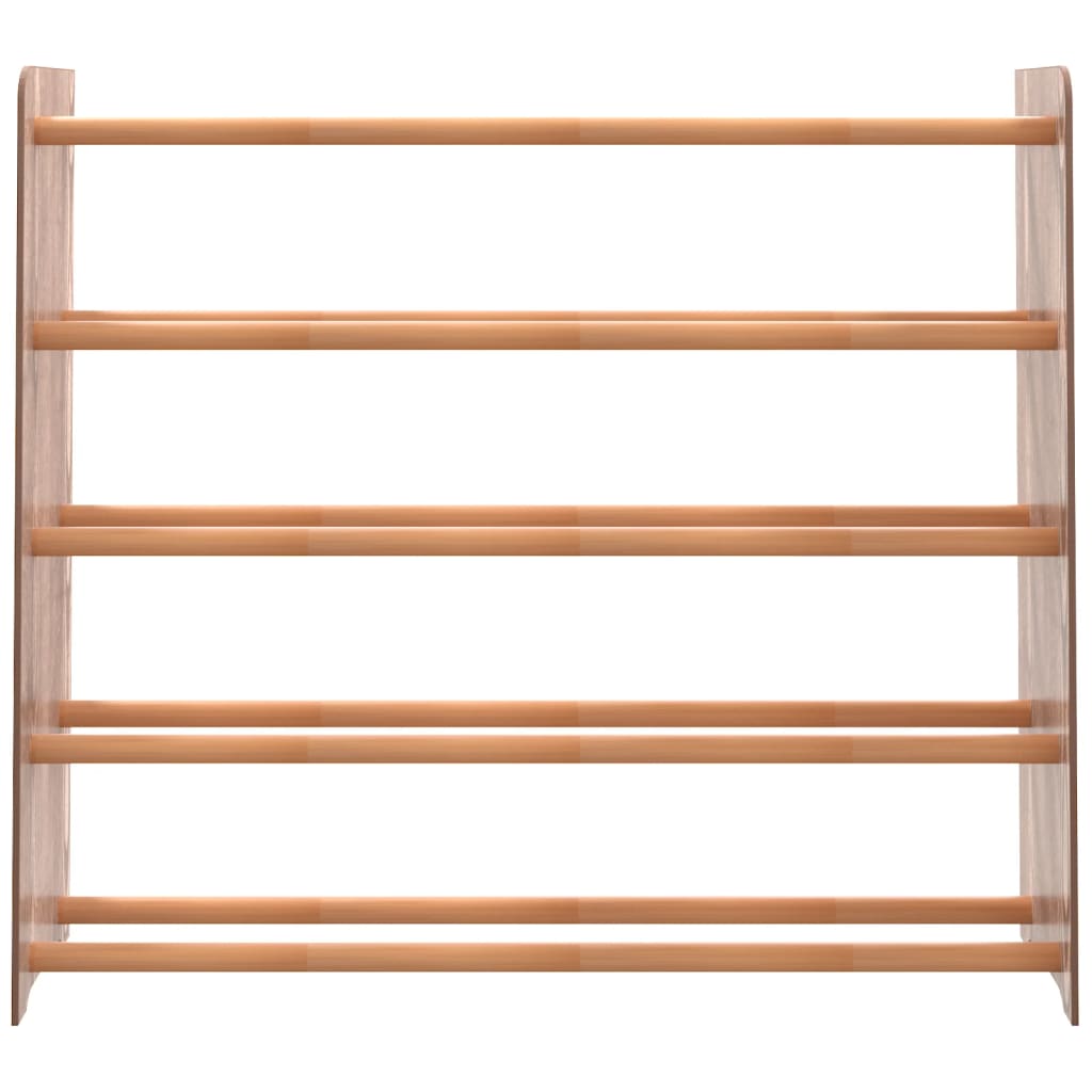 VIDAXL -Schuhregal 90x24x81 cm verarbeitetes Holzbraun
