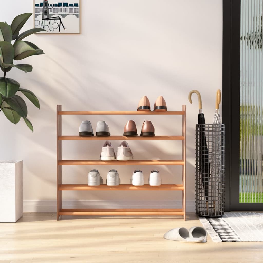 VIDAXL -Schuhregal 90x24x81 cm verarbeitetes Holzbraun