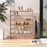 VIDAXL -Schuhregal 90x24x117 cm verarbeitetes Holzbraun - afbeelding 1