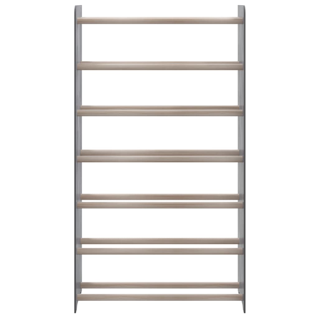 VIDAXL -Schuhregal 65x24x117 cm verarbeitetes Holzgrau