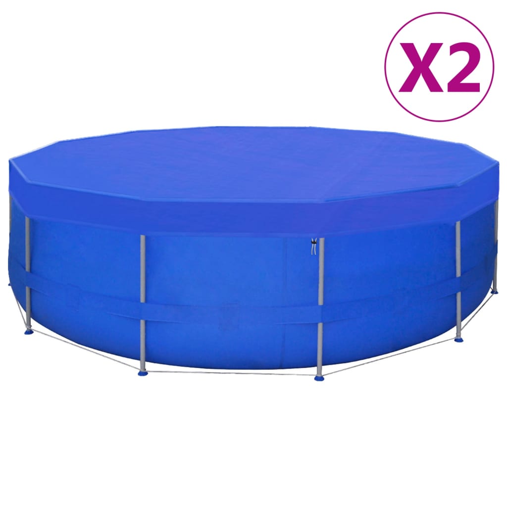 Vidaxl Swimmingpool Deckungen 2 STs rund 90 g m² 540 cm pe
