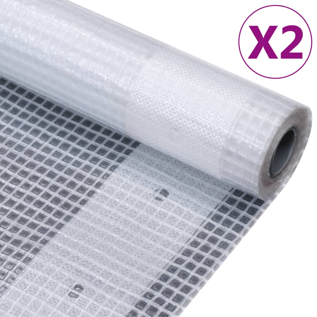 VIDAXL DEPSILES 2 ST LENO 260 G M² 4x15 m Weiß