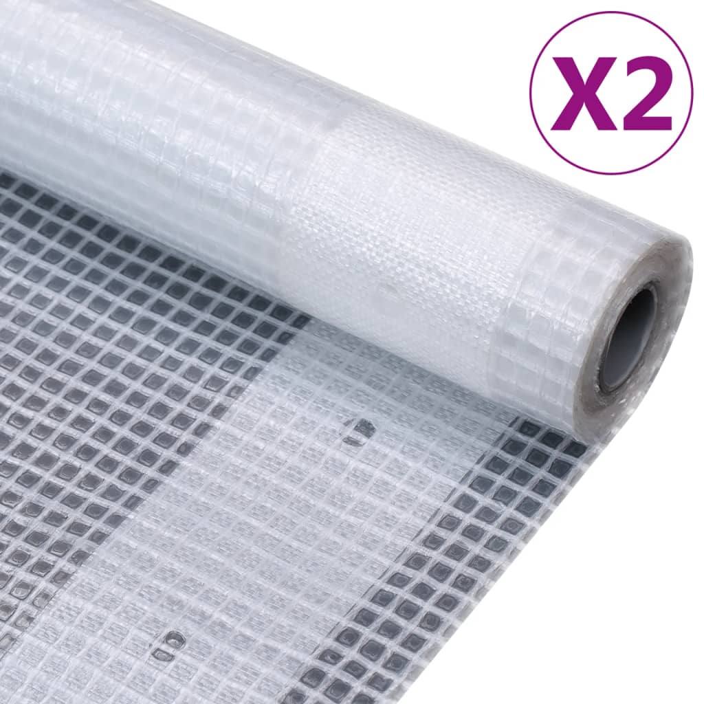 VIDAXL DEPSILES 2 ST LENO 260 G M² 4x20 m Weiß