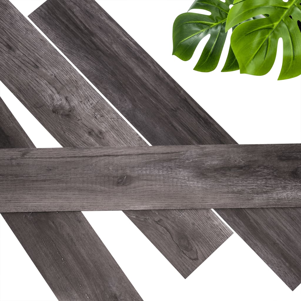 Wandkunst Wallart Boards 30 St GL-WA33 Schleifen Holz Eiche Holzkohle Farbe Schwarz