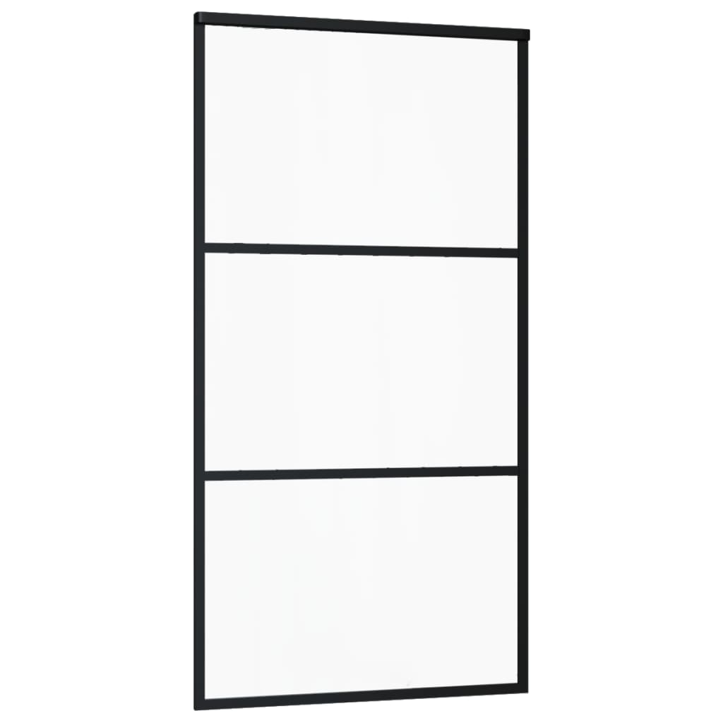 Vidaxl -Schiebetür mit Teig 102x205 cm Aluminium und ESG -Glas