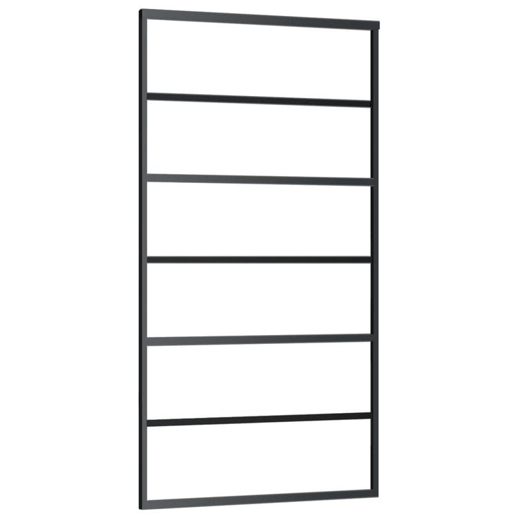Vidaxl -Schiebetür mit Teig 102x205 cm Aluminium und ESG -Glas