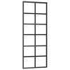 Vidaxl -Schiebetür mit Teig 76x205 cm Aluminium und ESG -Glas