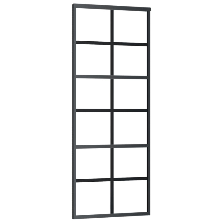 Vidaxl -Schiebetür mit Teig 76x205 cm Aluminium und ESG -Glas