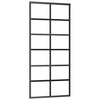 Vidaxl -Schiebetür mit Teig 90x205 cm Aluminium und ESG -Glas