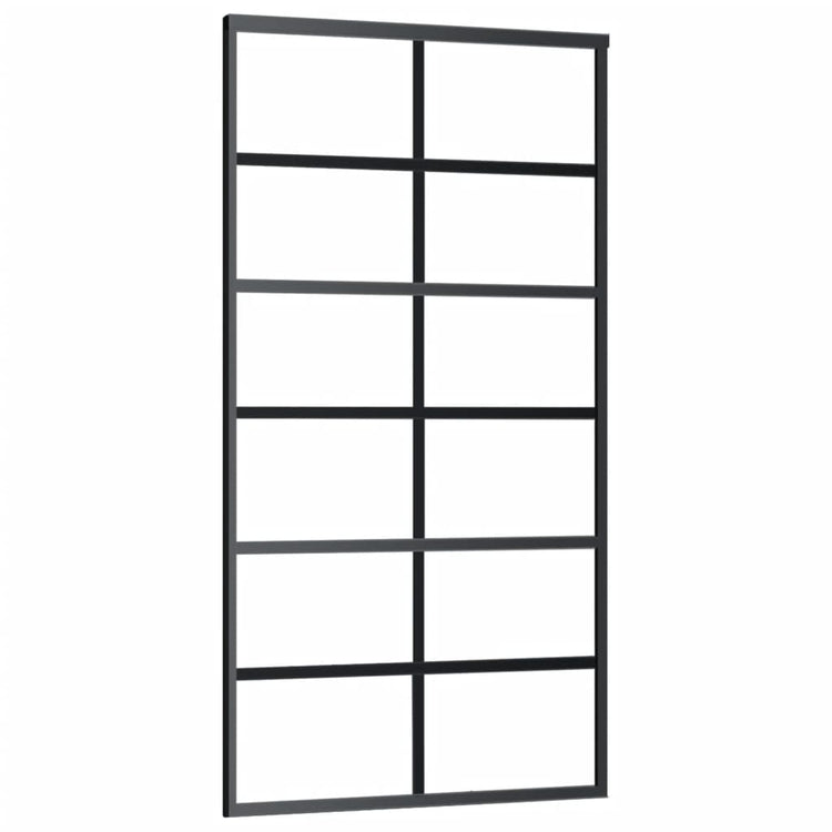 Vidaxl -Schiebetür mit Teig 102x205 cm Aluminium und ESG -Glas
